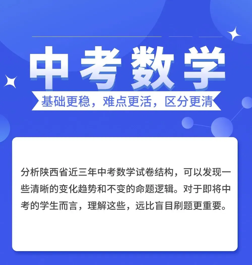 陕西中考数学难度升级?近3年试卷结构深度分析,这些变化必须知道! 第2张