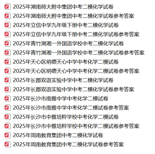 【真题汇总】——2025年长沙九年级下册中考二模化学试卷+参考答案(免费领取) 第20张