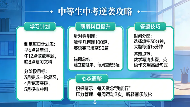 中等生中考逆袭攻略:普通家庭直接抄,照着做就行 第1张