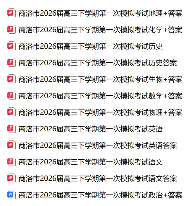 【新高考Ⅱ卷】陕西省2026年宝鸡市高考模拟检测试题(二)(宝鸡二模)、陕西省商洛市2026届高三下学期第一次(全) 第13张