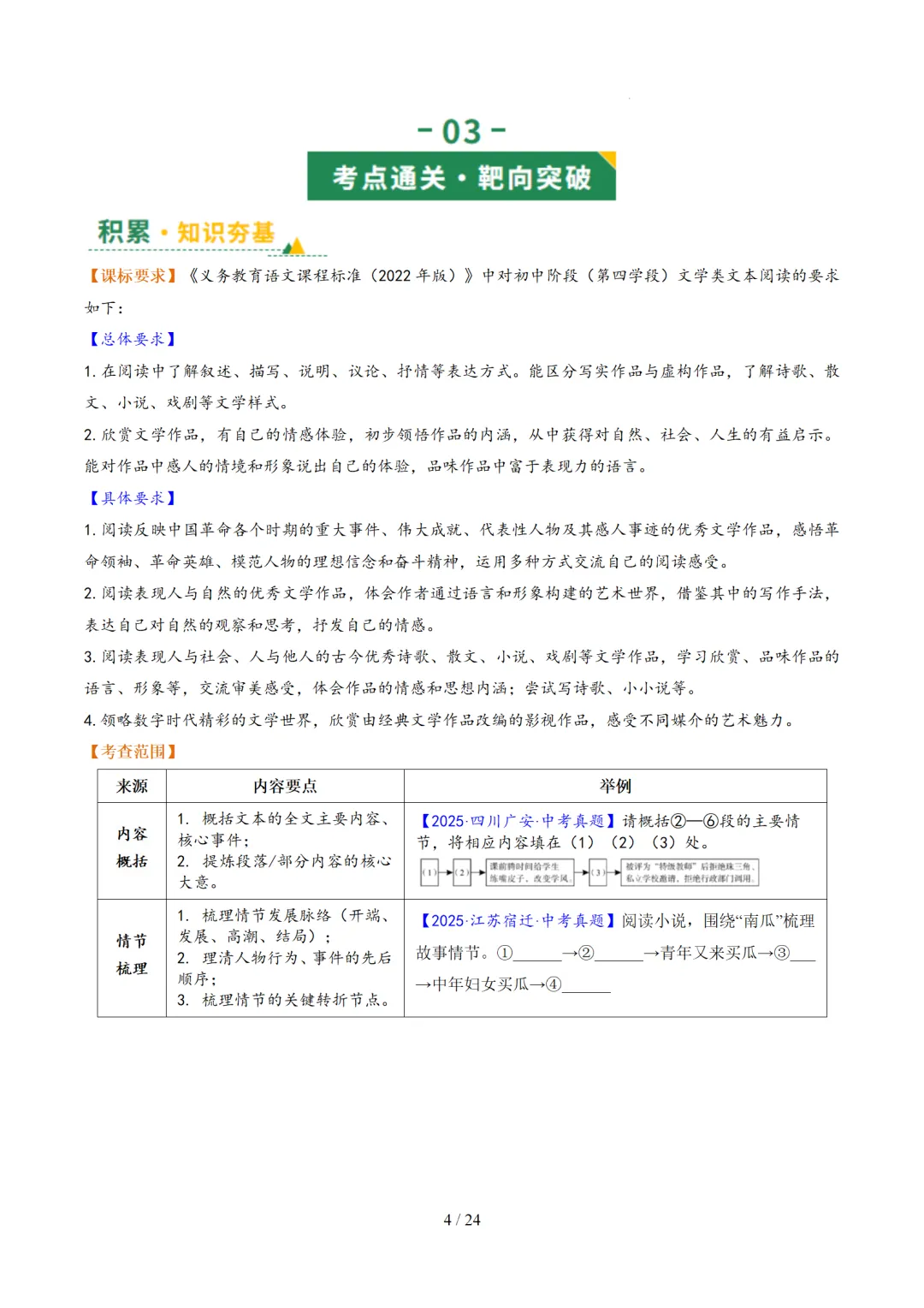 2026年中考复习记叙文阅读第1讲 内容概括与情节梳理 讲练测 第50张