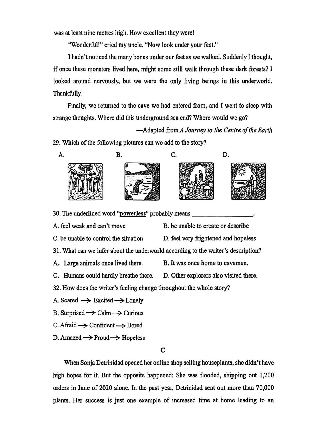 【最新】26年南京一中零模英语真题【带答案】 第11张 【最新】26年南京一中零模英语真题【带答案】 第11张