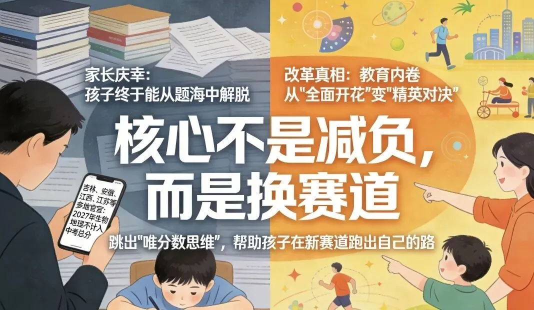 多地官宣生物地理退出中考总分,看不清形势你的孩子再努力也没用 第1张