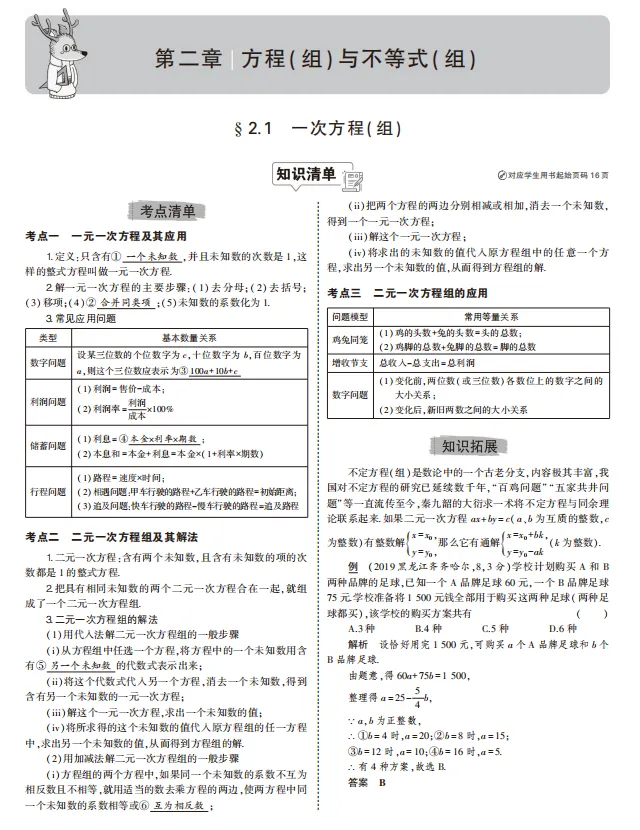 中考各科总复习专题知识要点 第7张