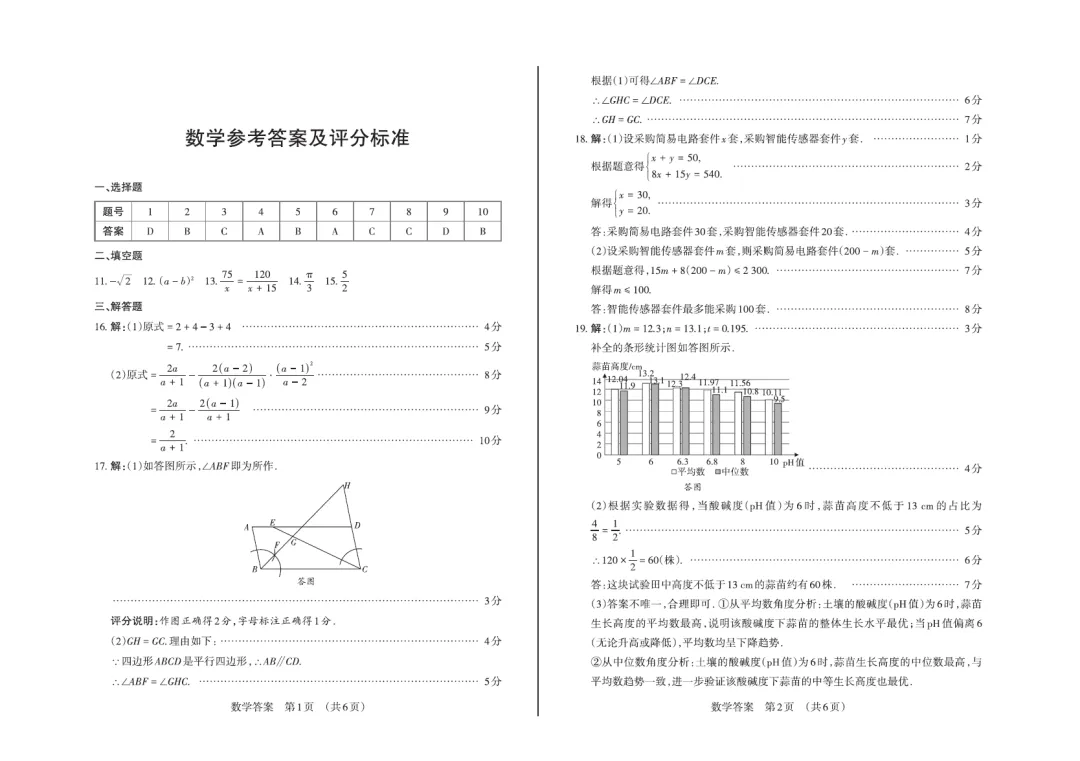 2026山西省-【初三】-中考模拟1-数学 第6张