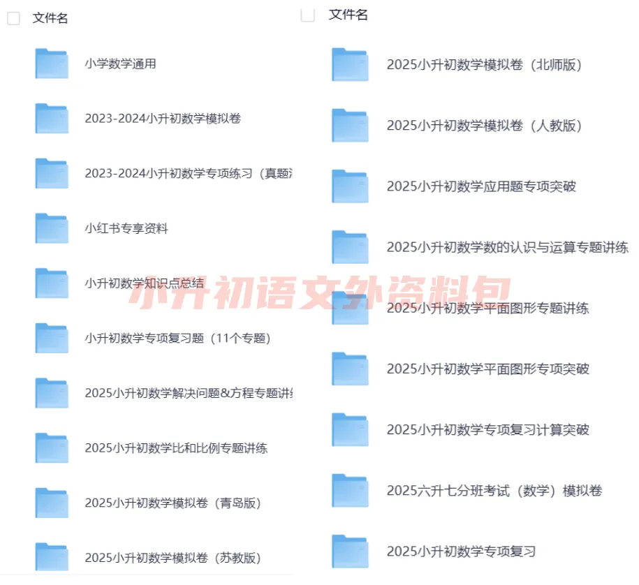 小升初(数学)资料包合集:真题模拟卷 + 专题精讲 重难点题型 奥数培优 易错题 知识点 冲刺打卡(完整电子版可下载打印) 第2张