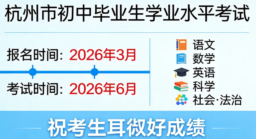2026 杭州中考大变天!社会闭卷 + 足球新增 普高扩招,家长必看 第1张