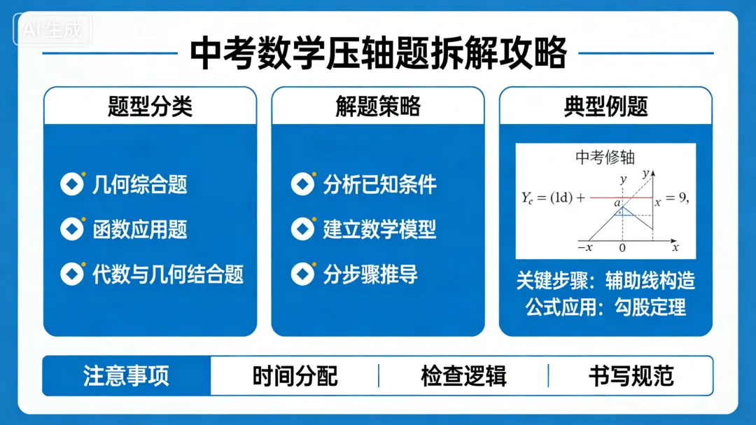 中考数学压轴题拆解:中等生也能得分,别再直接放弃了 第1张 中考数学压轴题拆解:中等生也能得分,别再直接放弃了 第1张