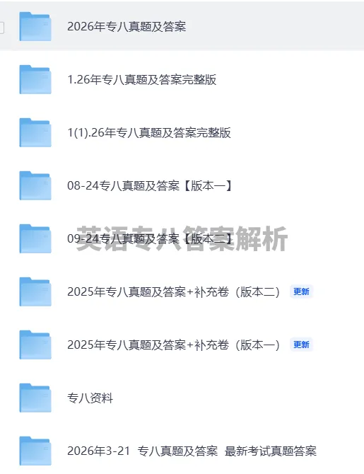 2026年专八真题!TEM8考试试卷PDF可下载打印答案含听力原文(PDF可下载打印) 第1张