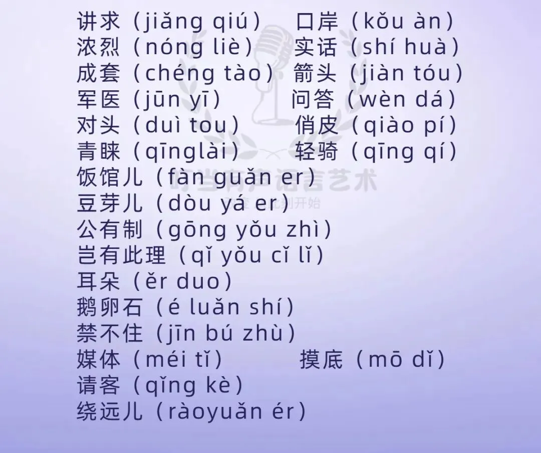普通话水平测试模拟考试打卡(5),测试中每个字词有一次回读机会 第4张 普通话水平测试模拟考试打卡(5),测试中每个字词有一次回读机会 第4张