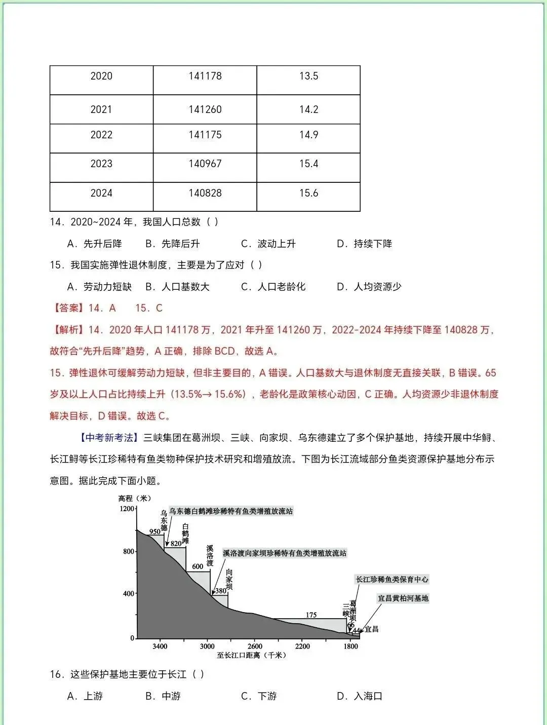2026年中考地理第一次模拟考试|全国通用 第12张