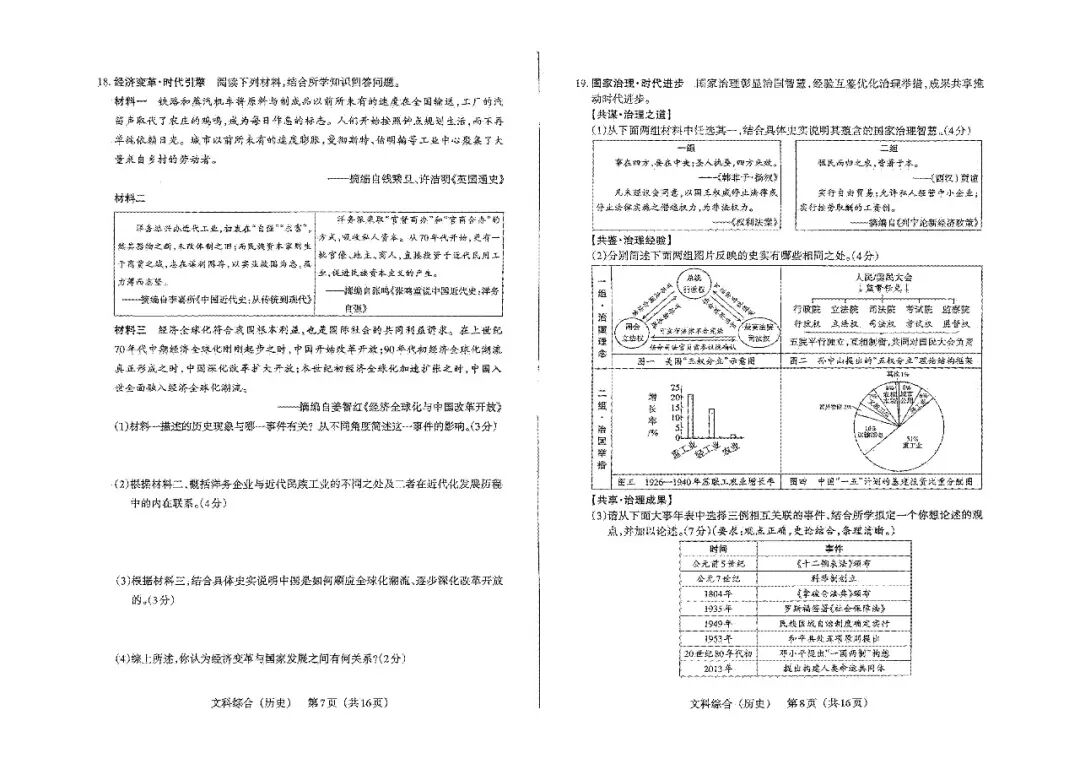 模考新卷 | 2026年山西中考模拟考试文综历史试题及答案 第6张