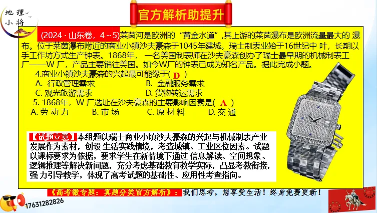 微专题《高考真题分类官方解析》:城镇化及其影响(选自“城市与人类环境”) 第30张