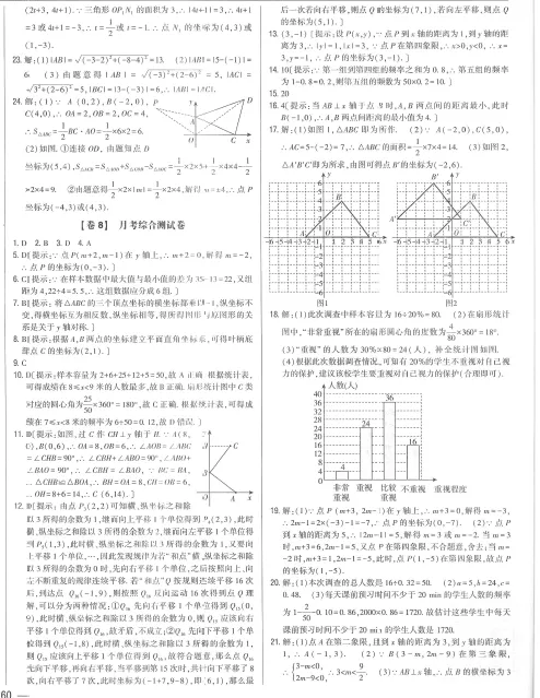 八下3月份月考试卷(第十八章+第十九章,含答案) 第5张