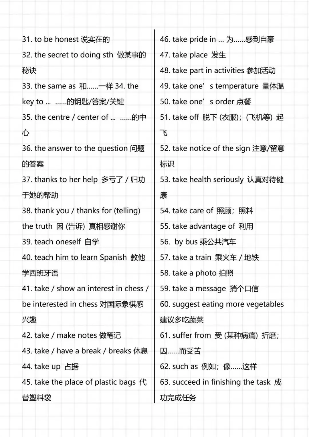 【中考英语】新课标重点短语搭配 高分必备 第4张