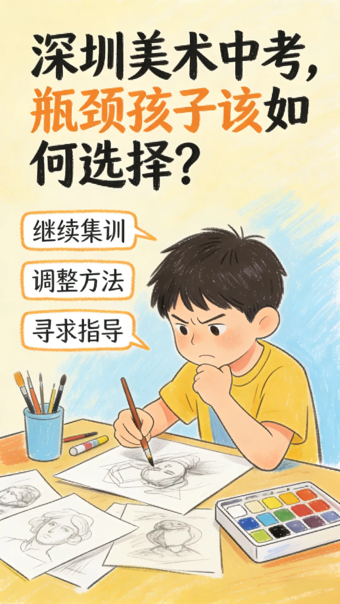 深圳美术中考,瓶颈孩子该如何选择? 第1张