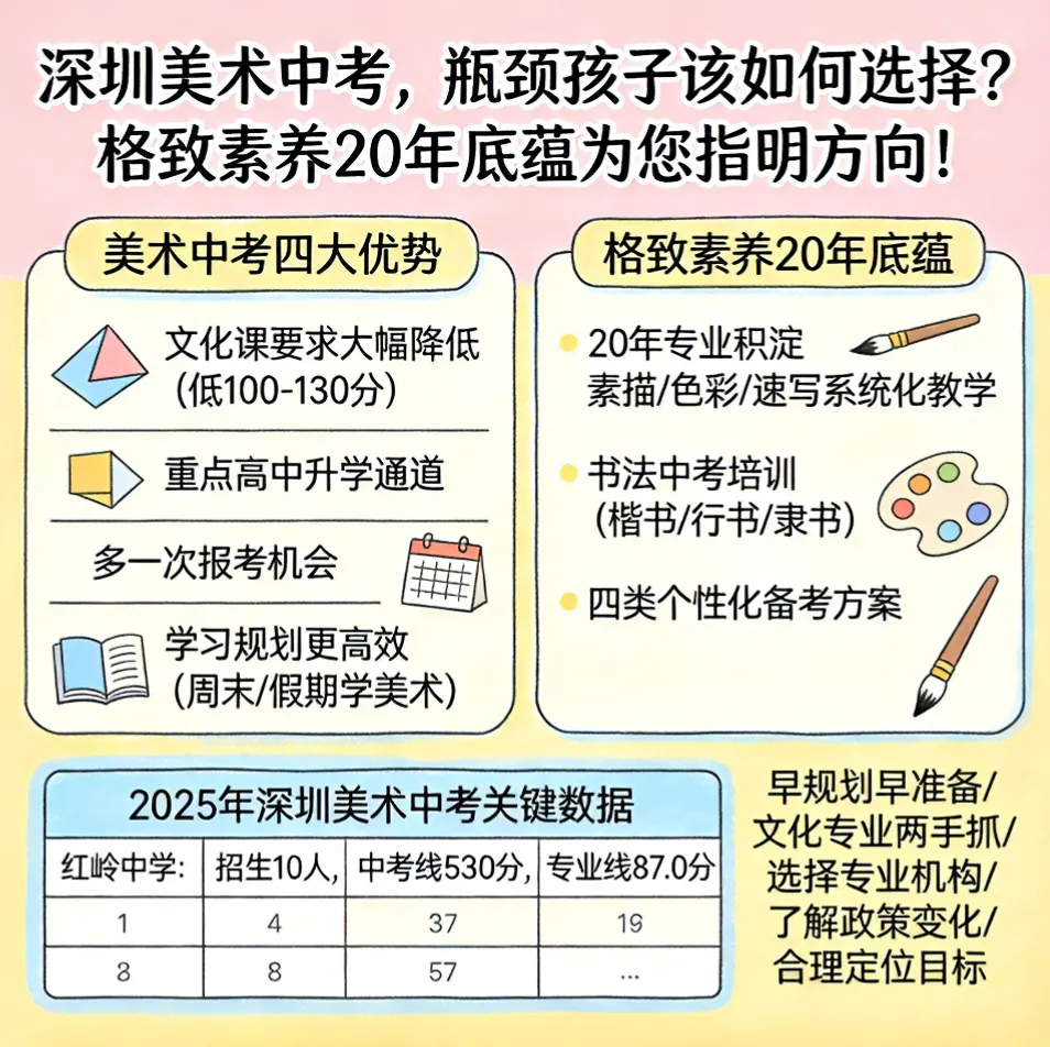 深圳美术中考,瓶颈孩子该如何选择? 第13张
