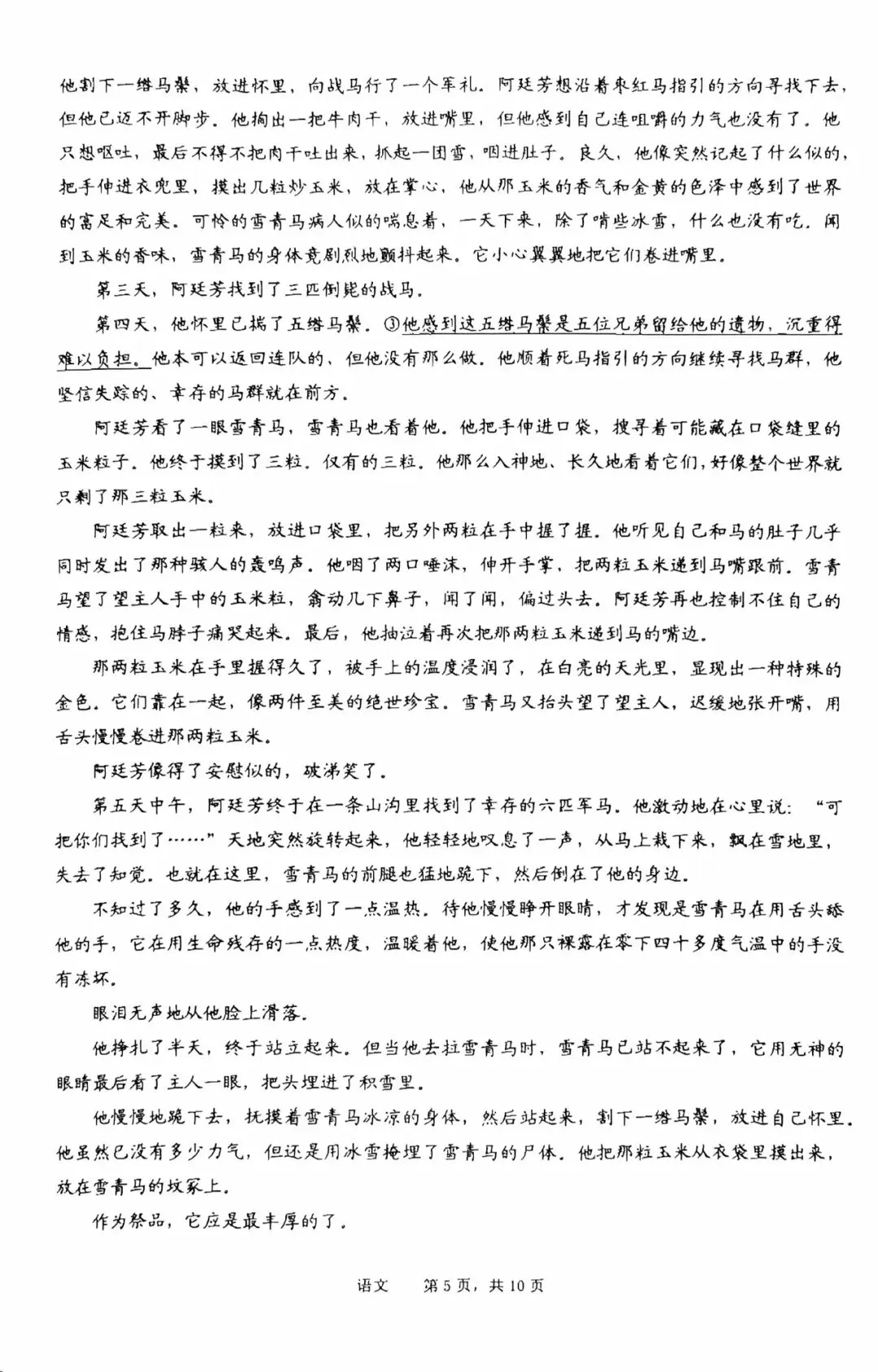 2026届池州市高三年级二模语文试卷 第5张