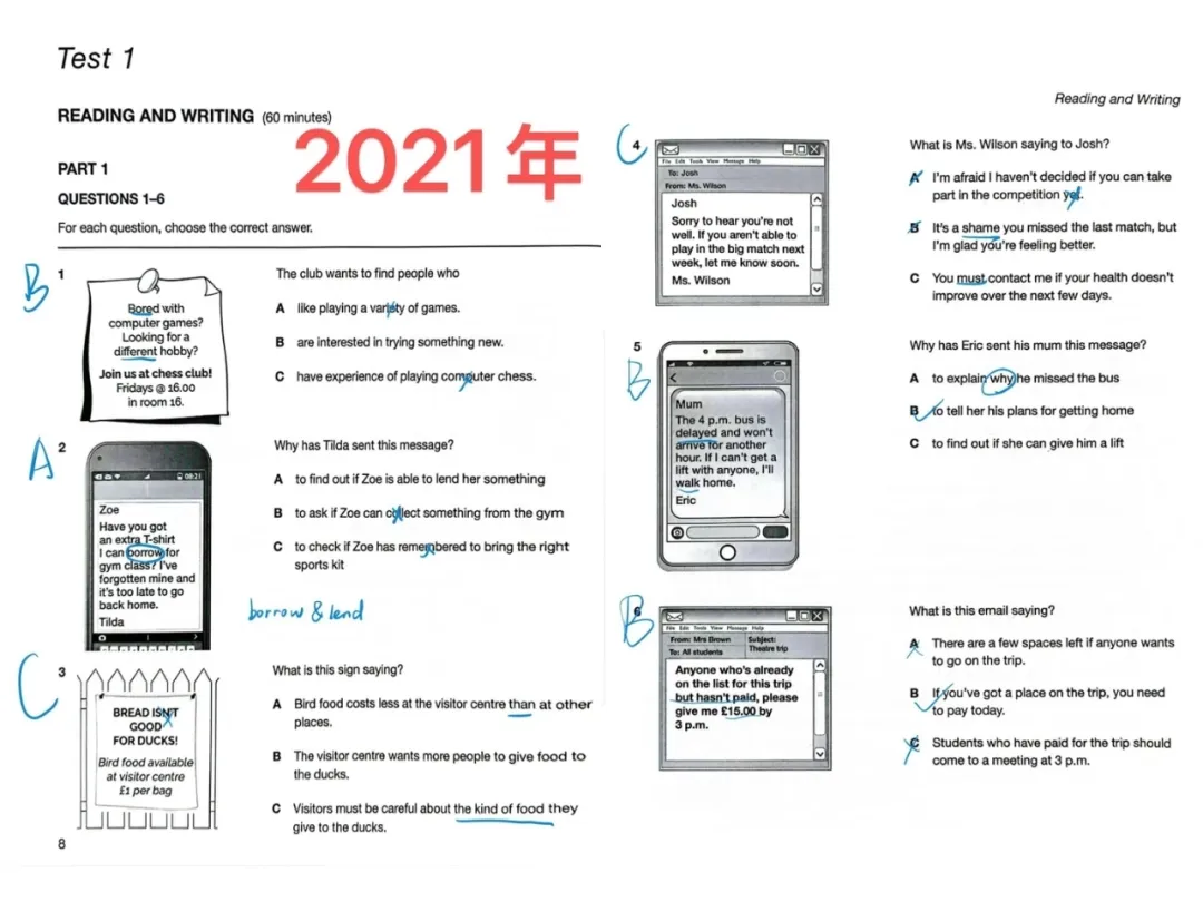 KET阅读不用瞎刷!4 套真题总结出核心考点! 第7张