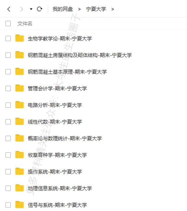 宁夏大学期末考试多科目历年试卷真题免费领取,宁大同学的专属福利来了! 第6张