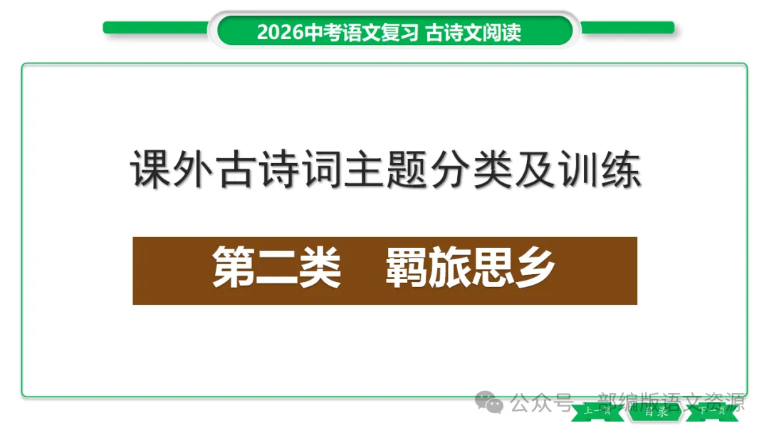 2026中考语文复习:课外古诗主题分类整合ppt 第10张