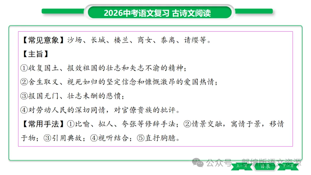 2026中考语文复习:课外古诗主题分类整合ppt 第18张