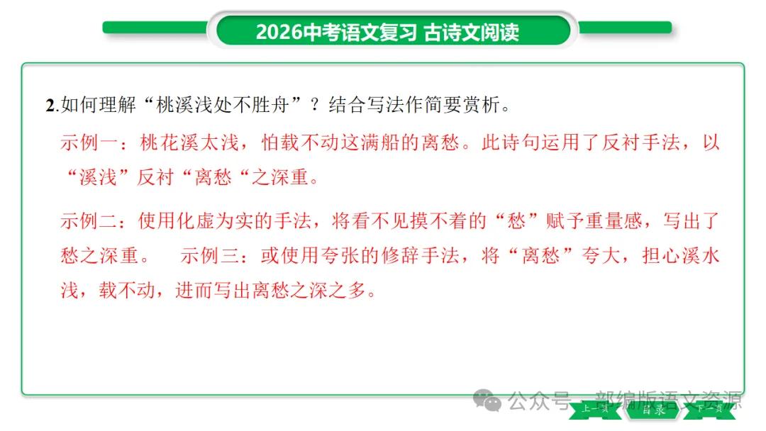 2026中考语文复习:课外古诗主题分类整合ppt 第45张