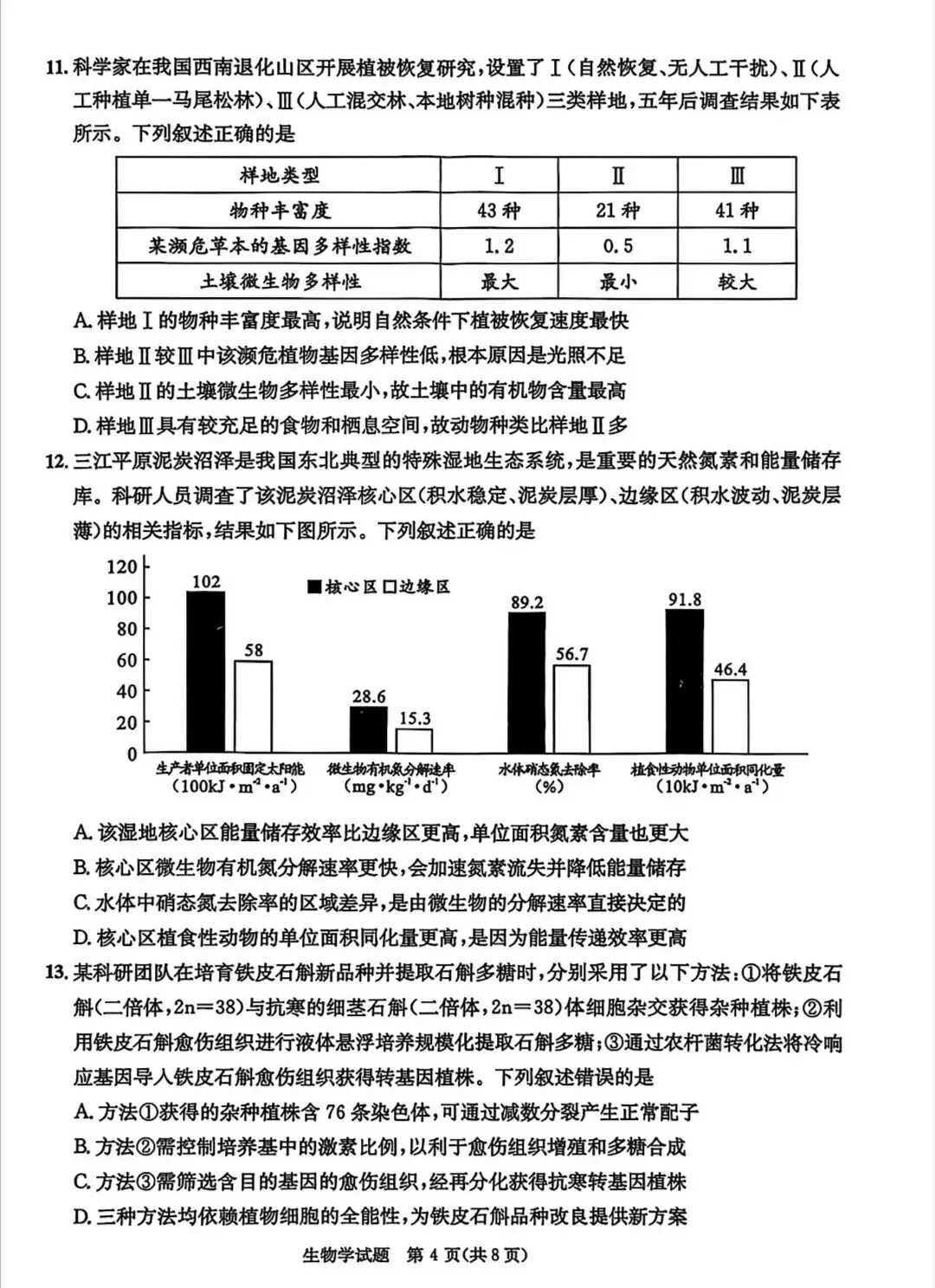 成都二诊|成都市2026届高三第二次模拟测试生物试题及答案 第4张