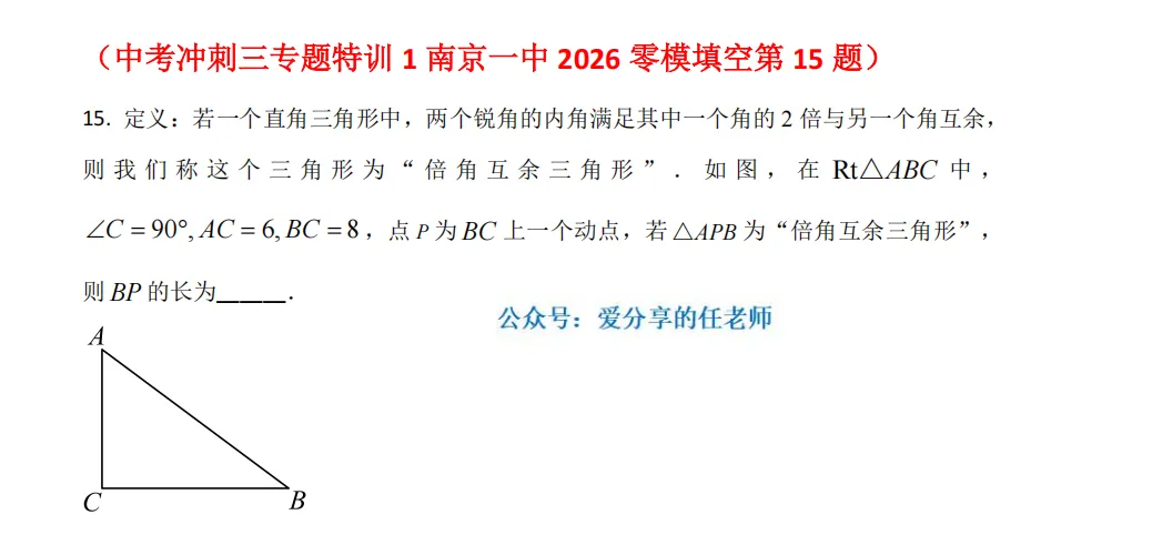 中考冲刺三·专题特训 第1张