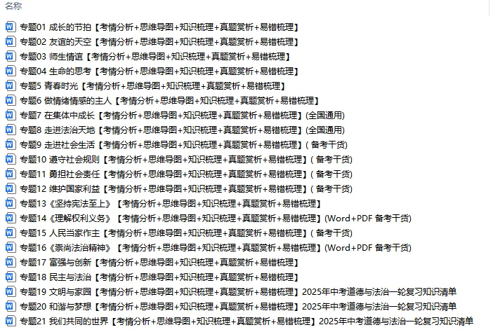 初中全科《中考总复习•知识清单&专题复习》25版 第5张 初中全科《中考总复习•知识清单&专题复习》25版 第5张