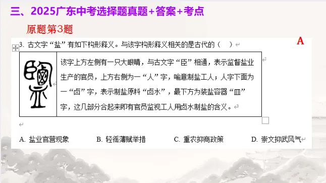 中考历史·二轮复习课件【专项突破---真题·模板·思路】 第8张