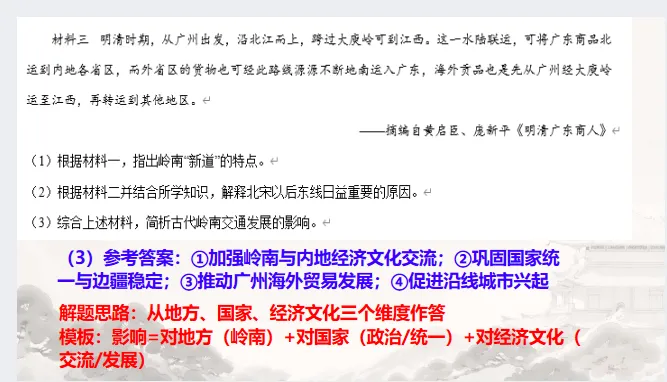中考历史·二轮复习课件【专项突破---真题·模板·思路】 第17张