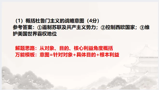 中考历史·二轮复习课件【专项突破---真题·模板·思路】 第24张