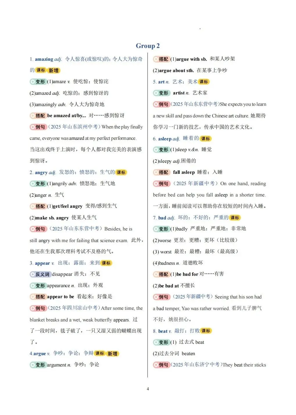 中考高频词汇变形归纳背默Day1-Day10 第6张