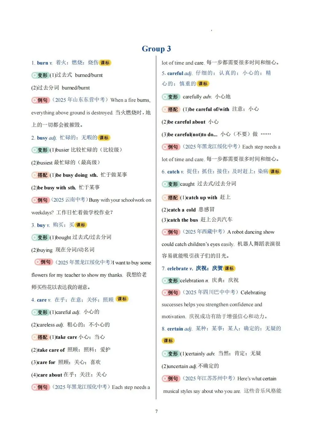 中考高频词汇变形归纳背默Day1-Day10 第9张