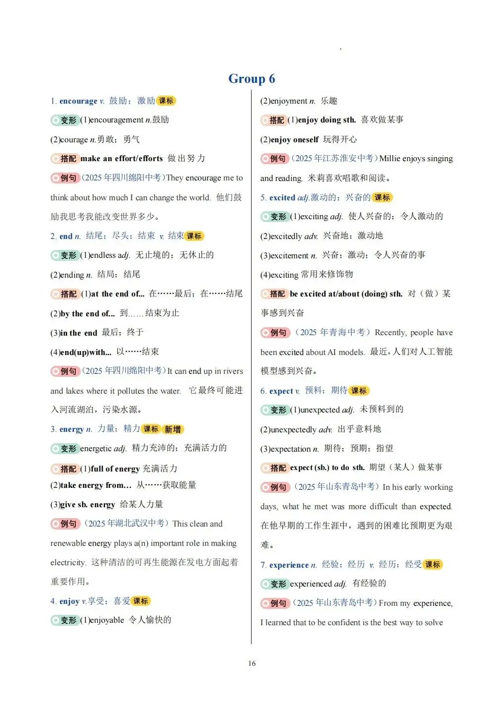 中考高频词汇变形归纳背默Day1-Day10 第18张