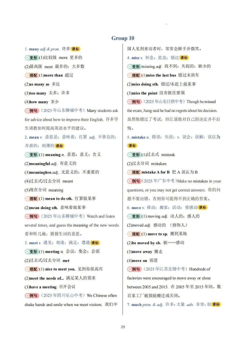 中考高频词汇变形归纳背默Day1-Day10 第30张