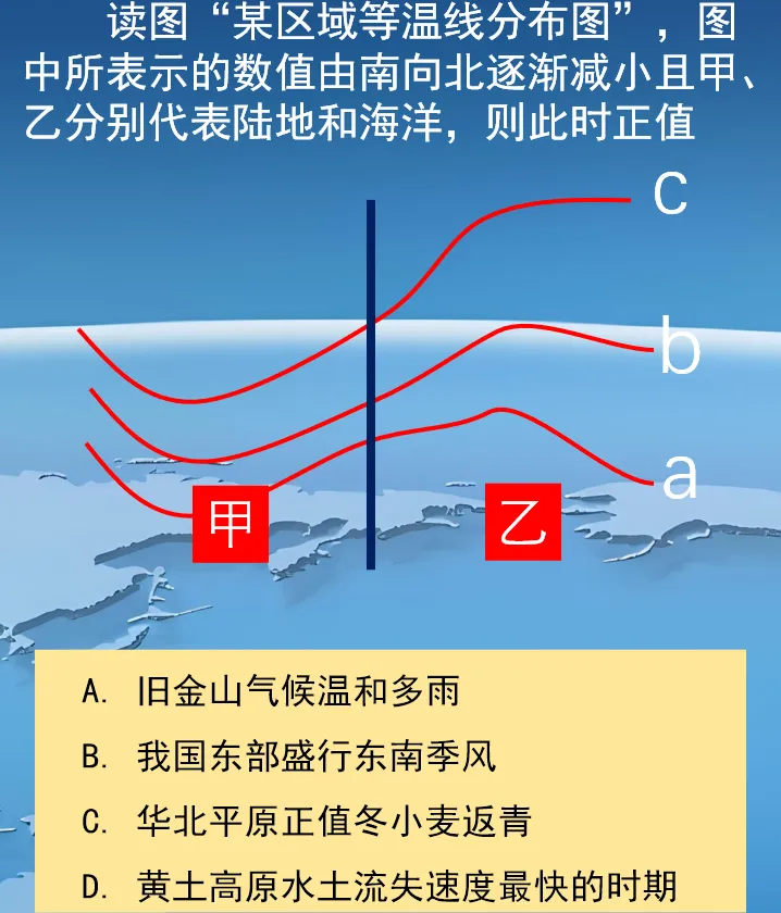 地理中考真题难题解析(003)等温线难题(1) 第2张