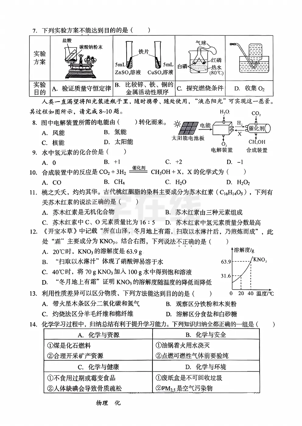 【中考真题卷】2025年青海省中考化学试题卷(可下载) 第5张