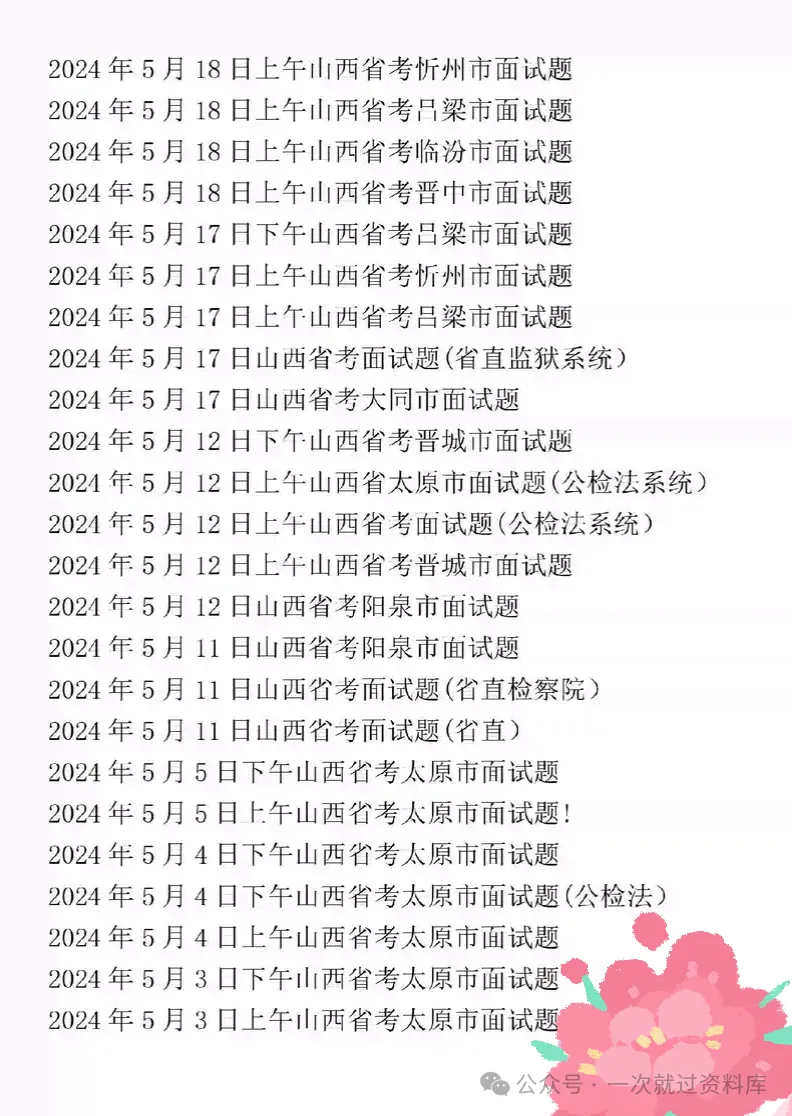 山西省考公务员面试历年真题+答案解析(2021-2025年) 第3张 山西省考公务员面试历年真题+答案解析(2021-2025年) 第3张