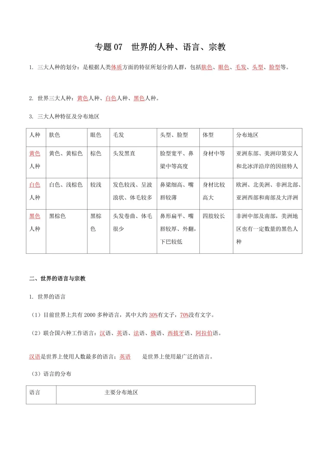 2026中考地理总复习知识点默写+背诵清单 第6张