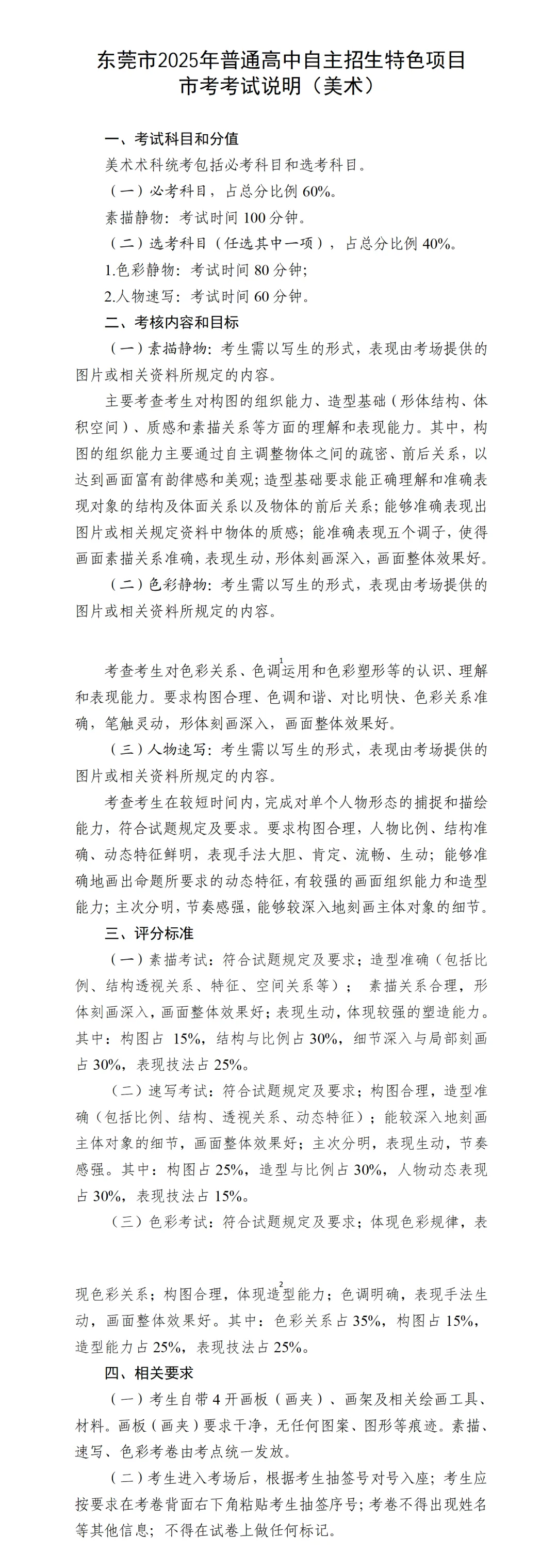 东莞中考【美术】特长生,从报名到录取 第4张 东莞中考【美术】特长生,从报名到录取 第4张