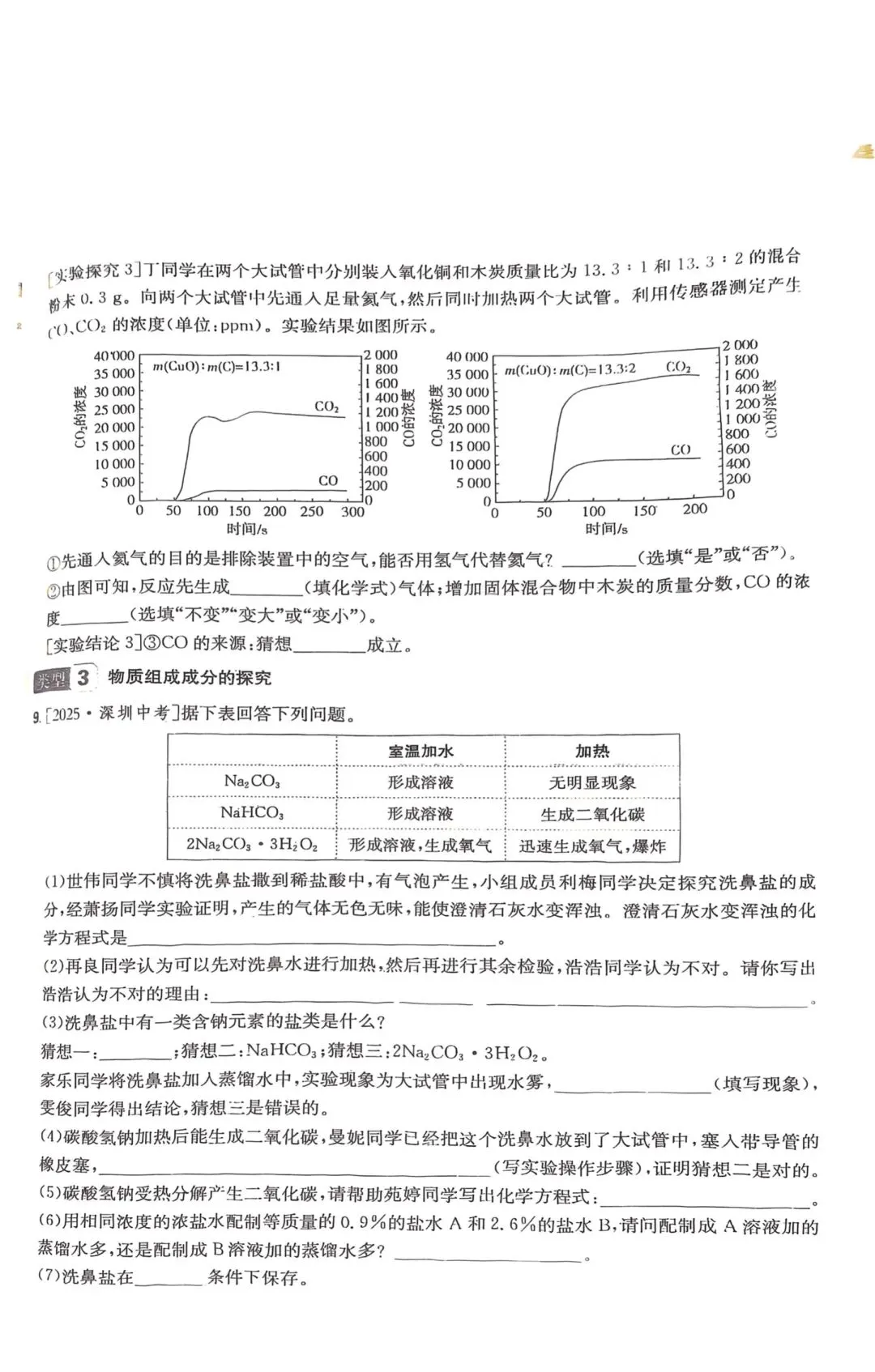 中考化学实验探究(类型二三四五) 第4张