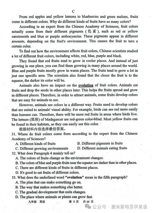 2026.3河南省实验中学中考模拟全科试卷含答案(可下载) 第34张 2026.3河南省实验中学中考模拟全科试卷含答案(可下载) 第34张