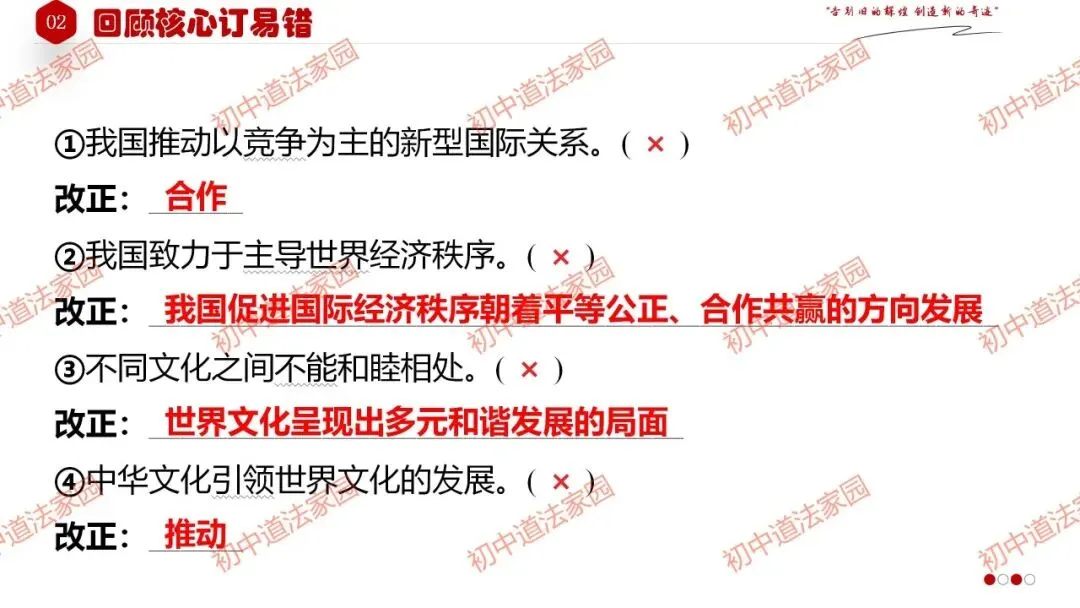 中考政治丨道德与法治一轮复习 专题25 我们共同的世界 第19张