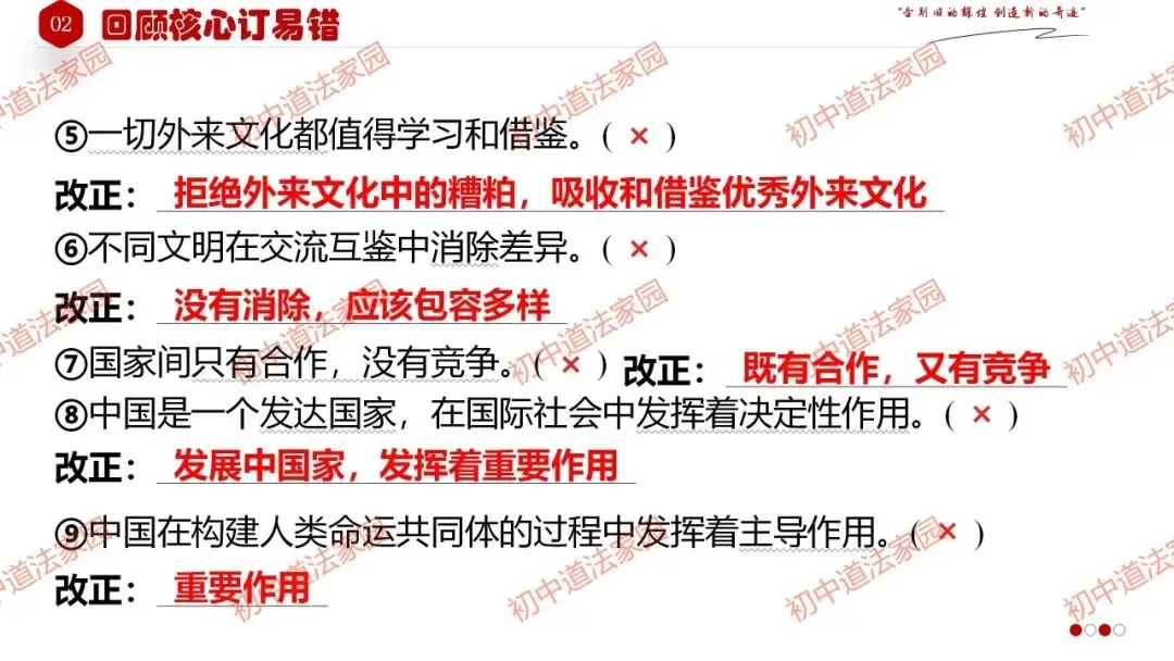 中考政治丨道德与法治一轮复习 专题25 我们共同的世界 第20张