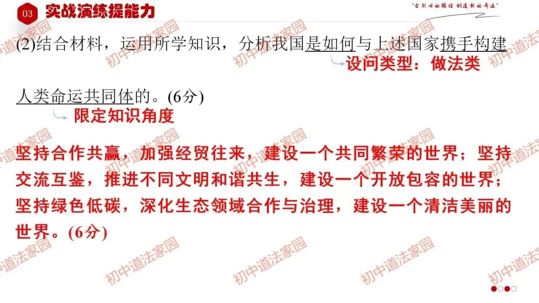 中考政治丨道德与法治一轮复习 专题25 我们共同的世界 第40张