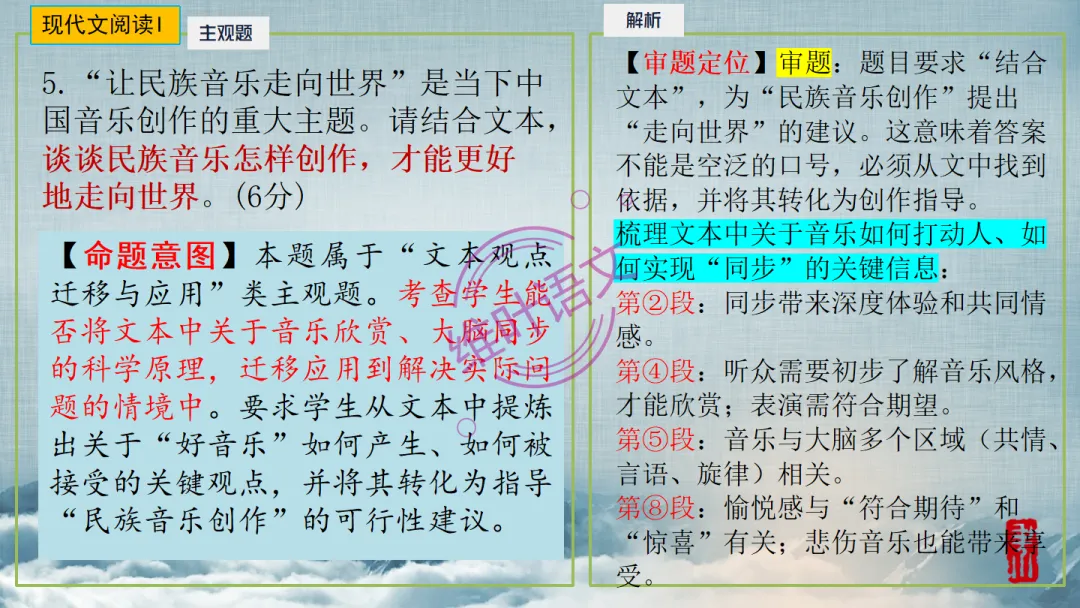 模考讲评|2026届南京、盐城高三二模语文试题讲评 含标杆文 第45张