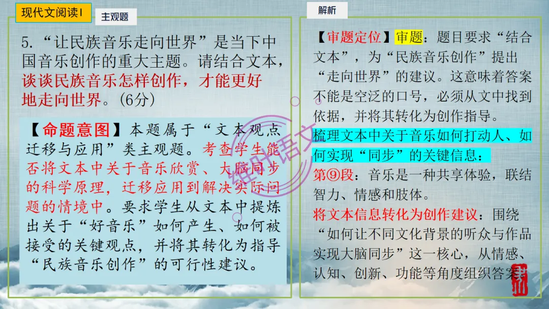 模考讲评|2026届南京、盐城高三二模语文试题讲评 含标杆文 第46张