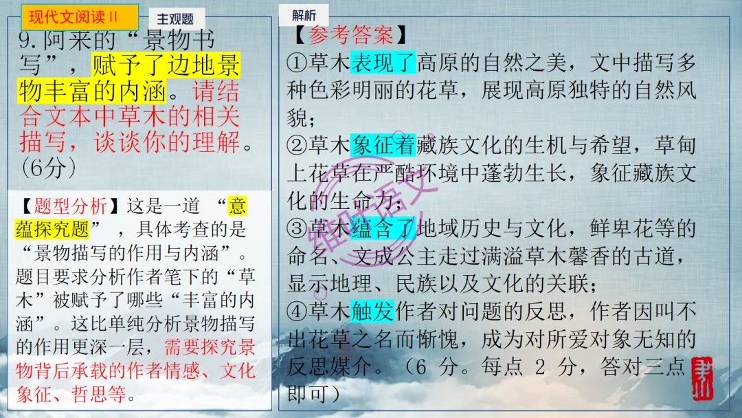 模考讲评|2026届南京、盐城高三二模语文试题讲评 含标杆文 第72张